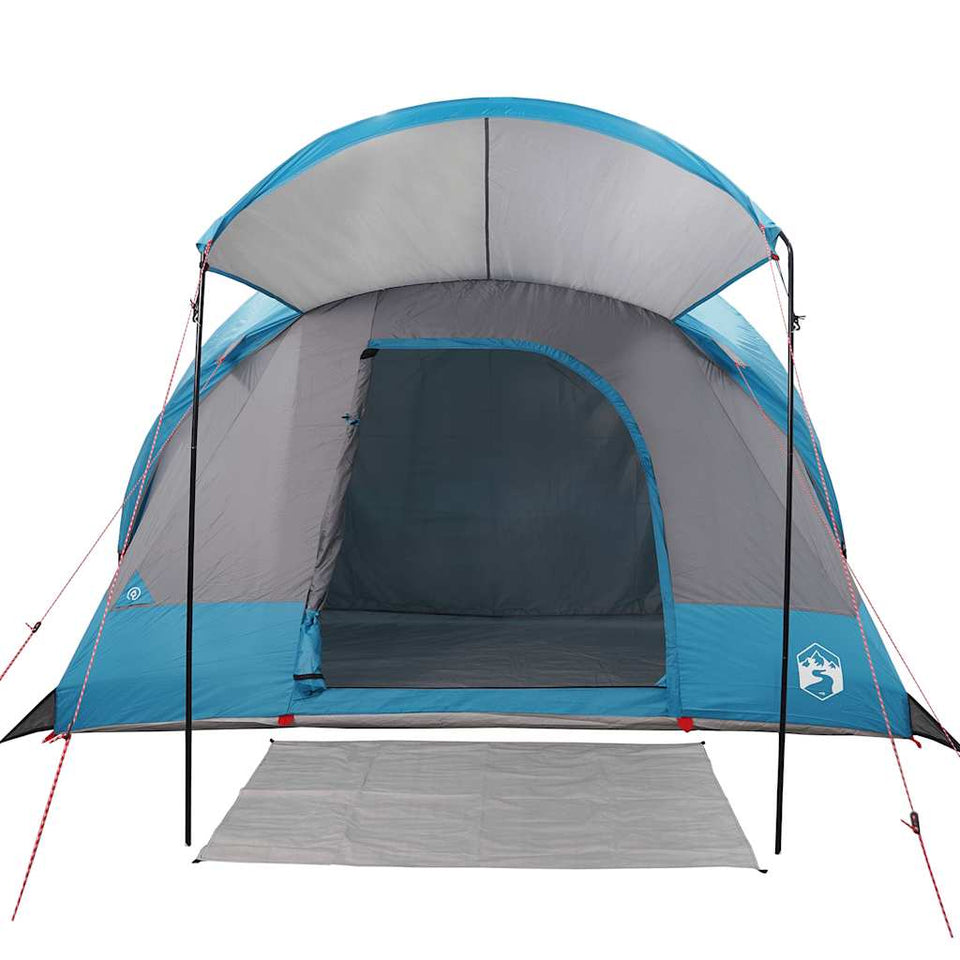 Family Tent Tunnel 8-Person Blue Waterproof