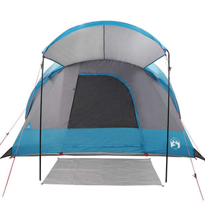 Family Tent Tunnel 8-Person Blue Waterproof