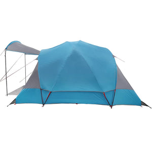 Family Tent Tunnel 8-Person Blue Waterproof