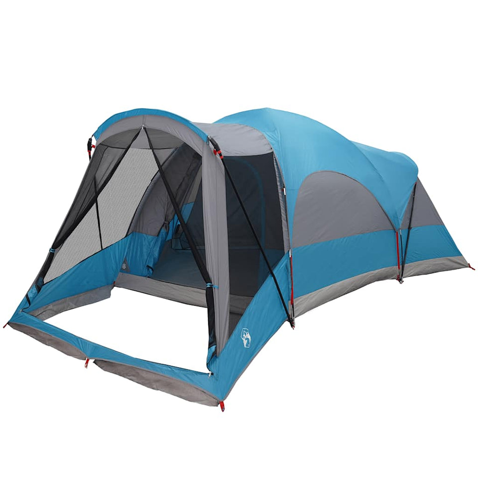 Family Tent Tunnel 8-Person Blue Waterproof