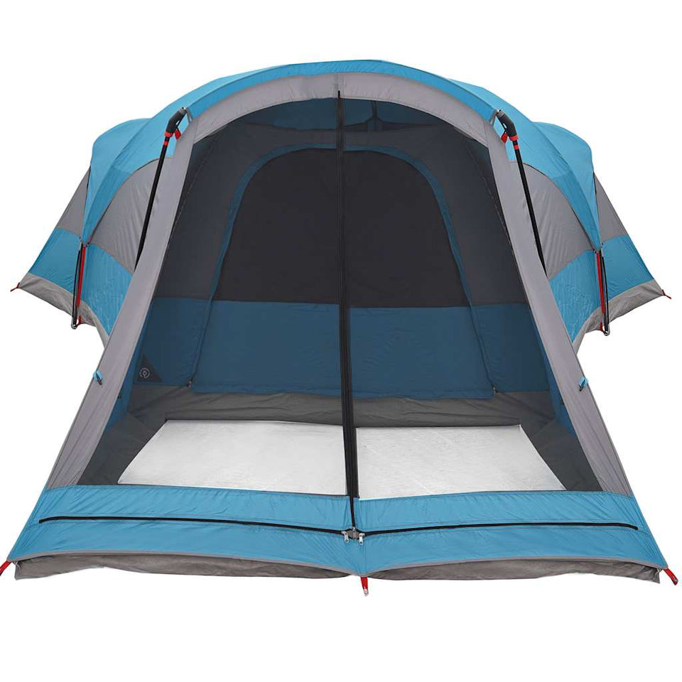 Family Tent Tunnel 8-Person Blue Waterproof