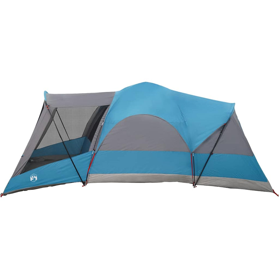 Family Tent Tunnel 8-Person Blue Waterproof