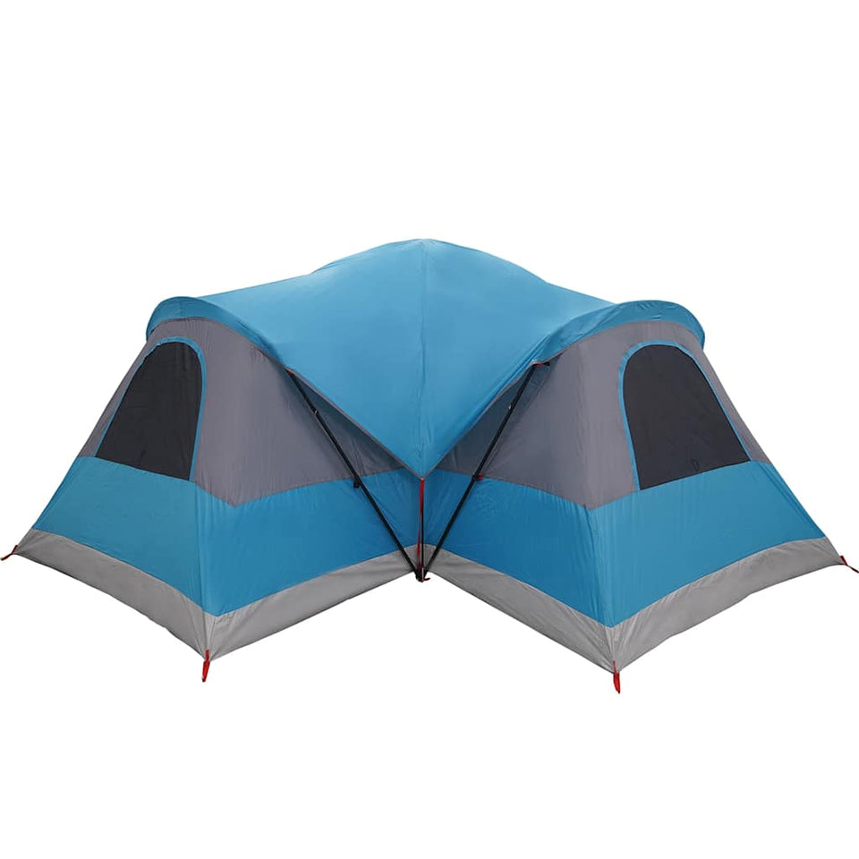 Family Tent Tunnel 8-Person Blue Waterproof