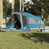 Family Tent Tunnel 8-Person Blue Waterproof