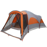 Family Tent Tunnel 8-Person Grey and Orange Waterproof