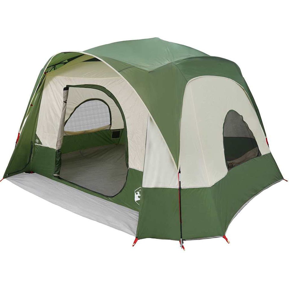 Family Tent Cabin 6-Person Green Waterproof