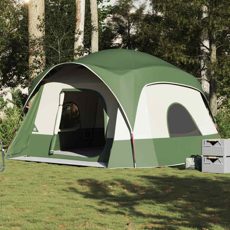 Family Tent Cabin 6-Person Green Waterproof