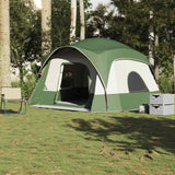 Family Tent Cabin 6-Person Green Waterproof