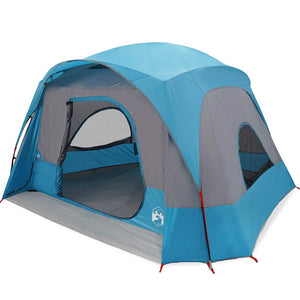 Family Tent Cabin 6-Person Blue Waterproof