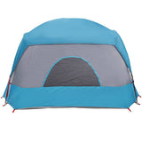 Family Tent Cabin 6-Person Blue Waterproof