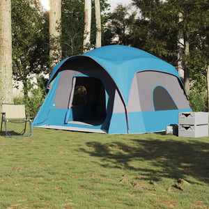 Family Tent Cabin 6-Person Blue Waterproof