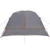 Camping Tent Cabin 4-Person Grey and Orange Waterproof