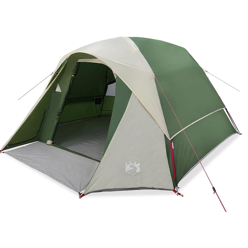 Family Tent Cabin 6-Person Green Waterproof