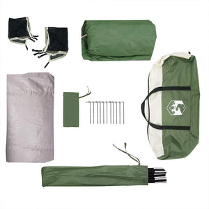 Family Tent Cabin 6-Person Green Waterproof