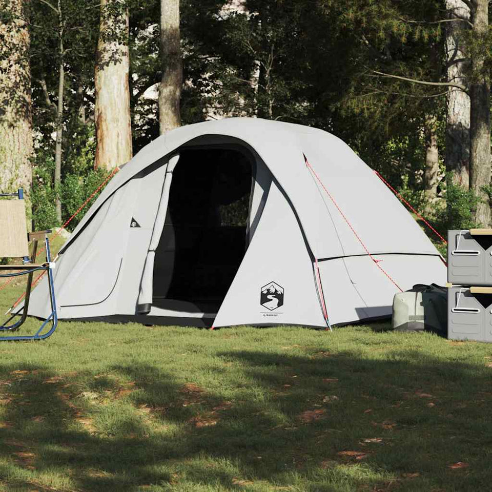 Family Tent Cabin 6-Person White Blackout Fabric Waterproof