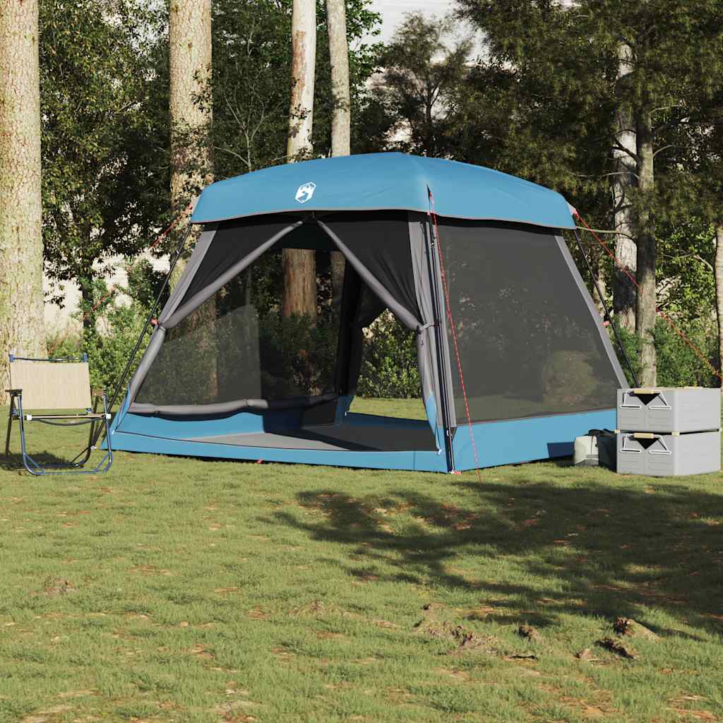 Family Tent Cabin 6-Person Blue Waterproof