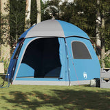 Family Tent Igloo 6-Person Blue Waterproof