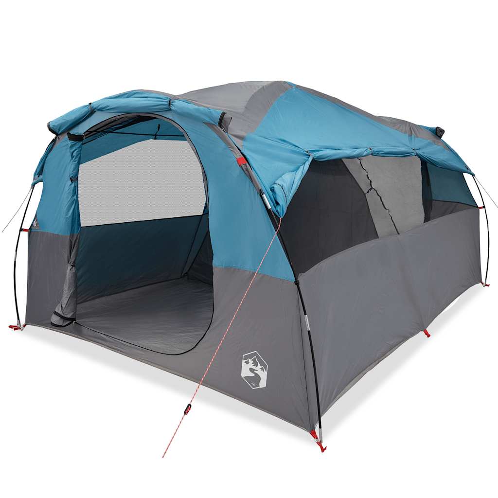 Family Tent Tunnel 6-Person Blue Waterproof