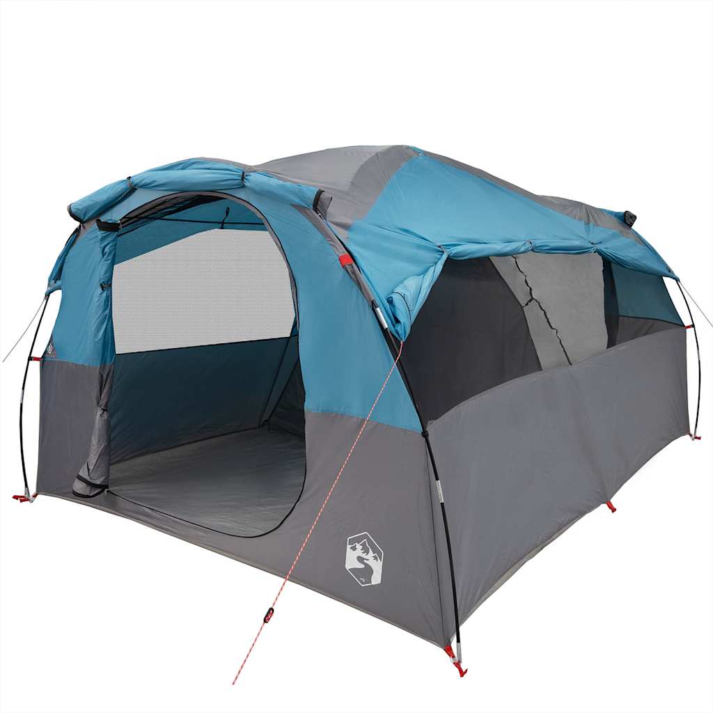 Family Tent Tunnel 6-Person Blue Waterproof