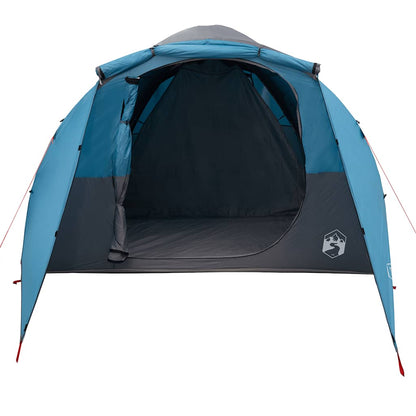 Family Tent Tunnel 6-Person Blue Waterproof