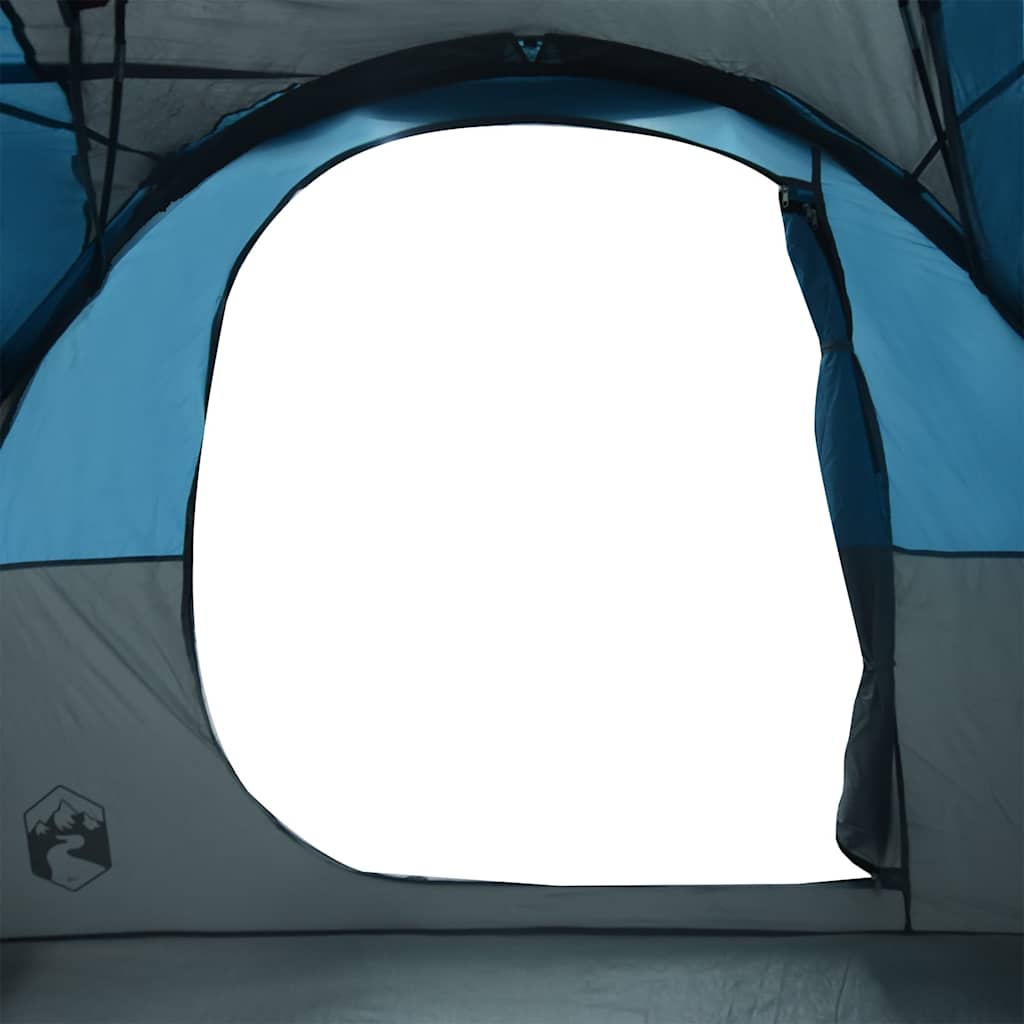 Family Tent Tunnel 6-Person Blue Waterproof