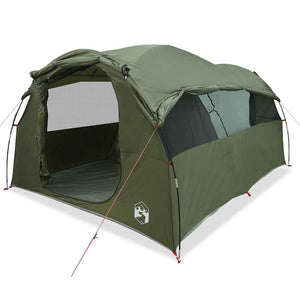 Family Tent Tunnel 6-Person Olive Green Waterproof