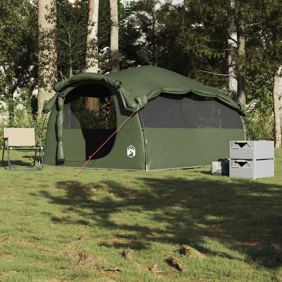 Family Tent Tunnel 6-Person Olive Green Waterproof