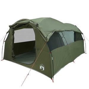 Family Tent Tunnel 6-Person Olive Green Waterproof