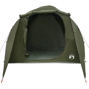 Family Tent Tunnel 6-Person Olive Green Waterproof