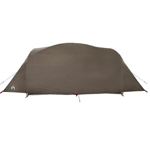 Family Tent Tunnel 6-Person Brown Waterproof