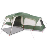 Family Tent with Porch Dome 9-Person Green Waterproof