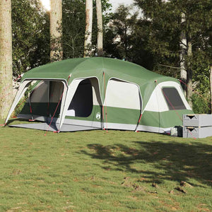 Family Tent with Porch Dome 9-Person Green Waterproof