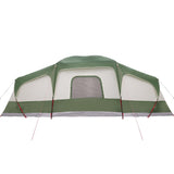 Family Tent with Porch Dome 9-Person Green Waterproof