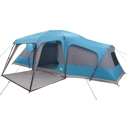 Family Tent with Porch Dome 9-Person Blue Waterproof