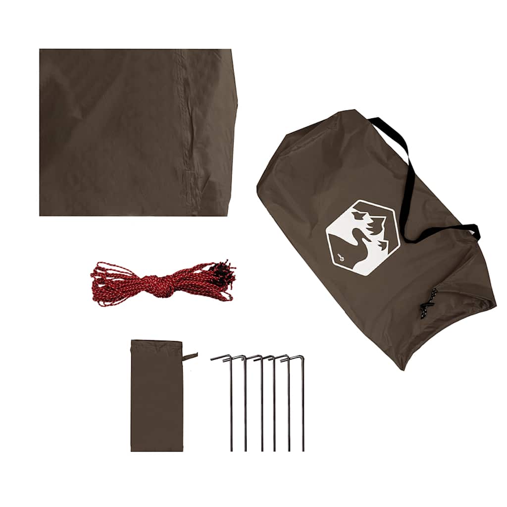 Camping Tarp Brown 306x306 cm Waterproof
