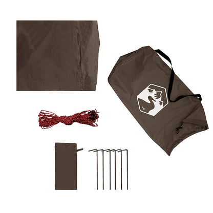 Camping Tarp Brown 406x306 cm Waterproof
