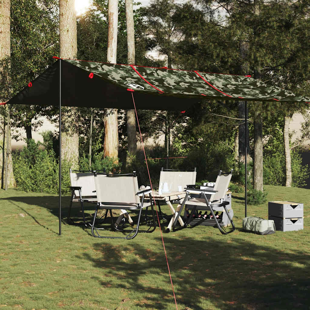 Camping Tarp Camouflage 451x420 cm Waterproof