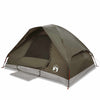 Camping Tent Dome 4-Person Brown Waterproof