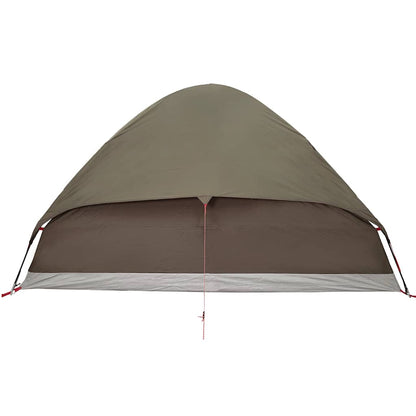 Camping Tent Dome 4-Person Brown Waterproof
