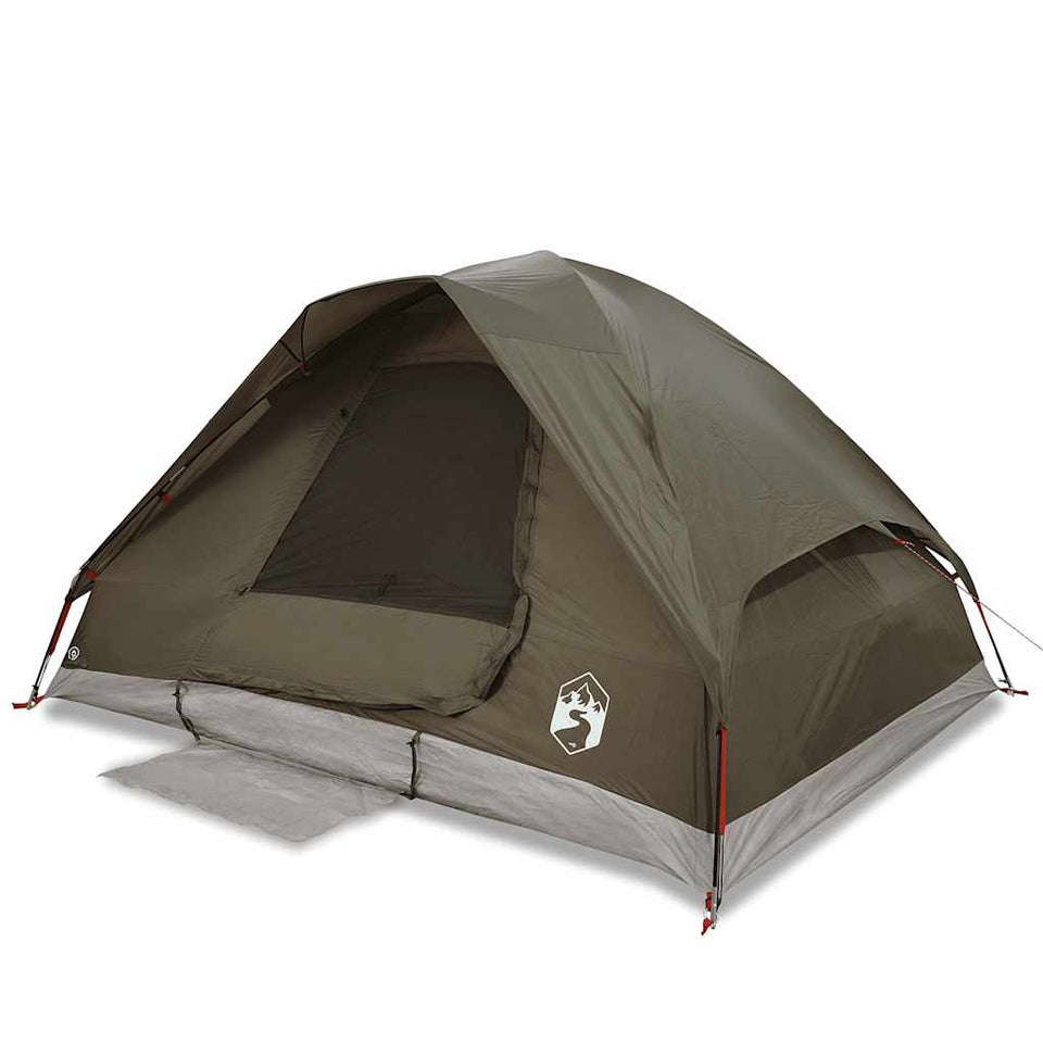 Family Tent Dome 6-Person Brown Waterproof