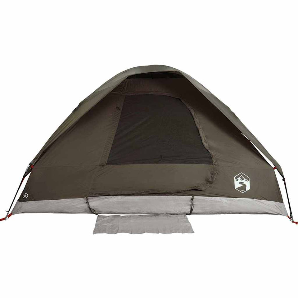 Family Tent Dome 6-Person Brown Waterproof