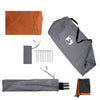 Camping Windbreak Grey and Orange 510x153 cm Waterproof