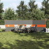Camping Windbreak Grey and Orange 490x123 cm Waterproof