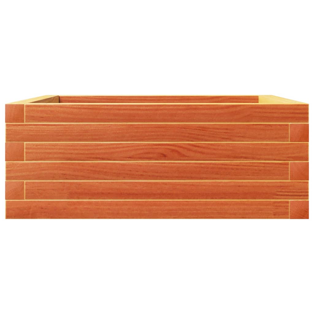 Garden Planter Wax Brown 60x60x23 cm Solid Wood Pine
