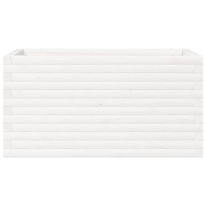 Garden Planter White 90x40x45.5 cm Solid Wood Pine