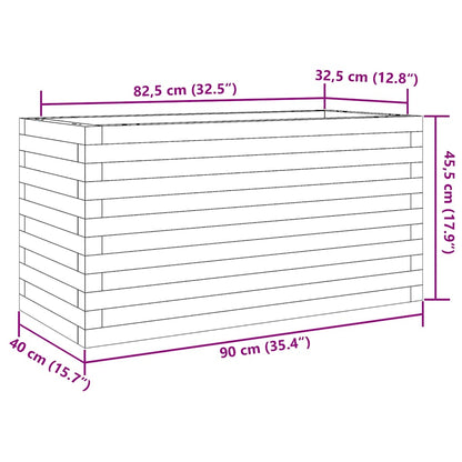 Garden Planter Wax Brown 90x40x45.5 cm Solid Wood Pine