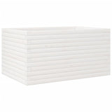 Garden Planter White 90x60x45.5 cm Solid Wood Pine
