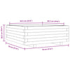Garden Planter 70x70x26.5 cm Impregnated Wood Pine