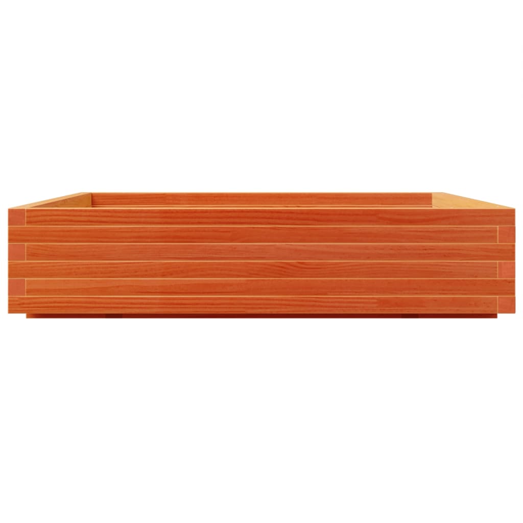 Garden Planter Wax Brown 110x110x26.5 cm Solid Wood Pine
