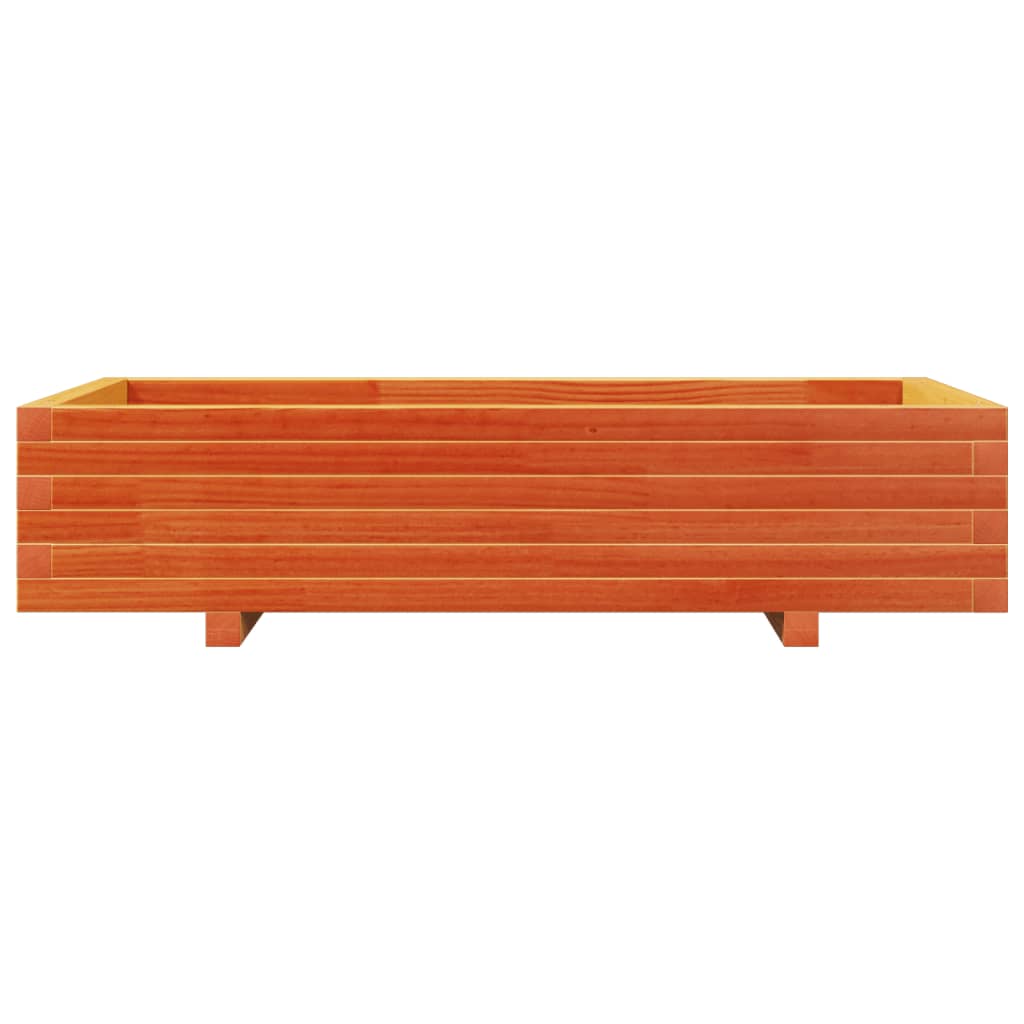 Garden Planter Wax Brown 110x60x26.5 cm Solid Wood Pine